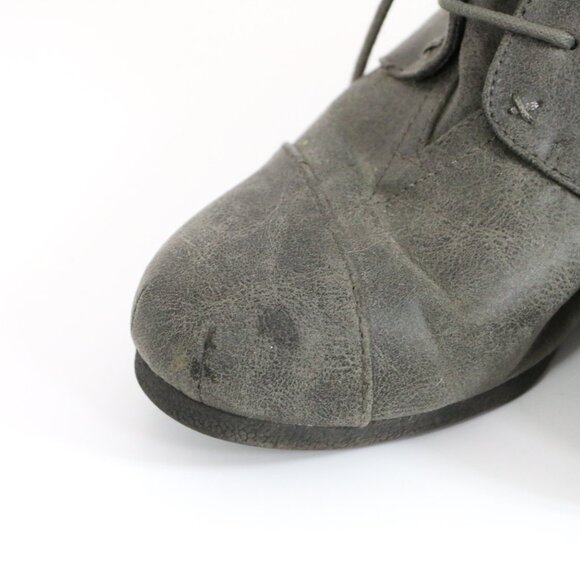 *Maurices Grey Suede Heeled Booties - Picture 4 of 8